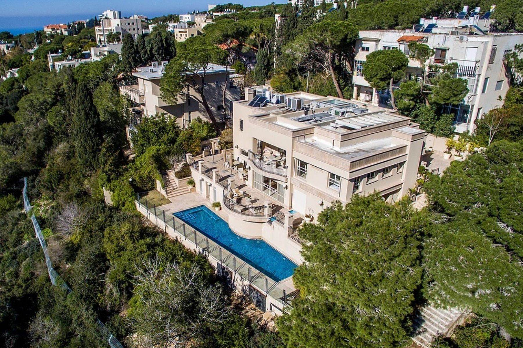 Single Family Homes for Sale at French Style Extravagant Private House with a Pool on the Carmel mount in Haifa Haifa, Israel Israel