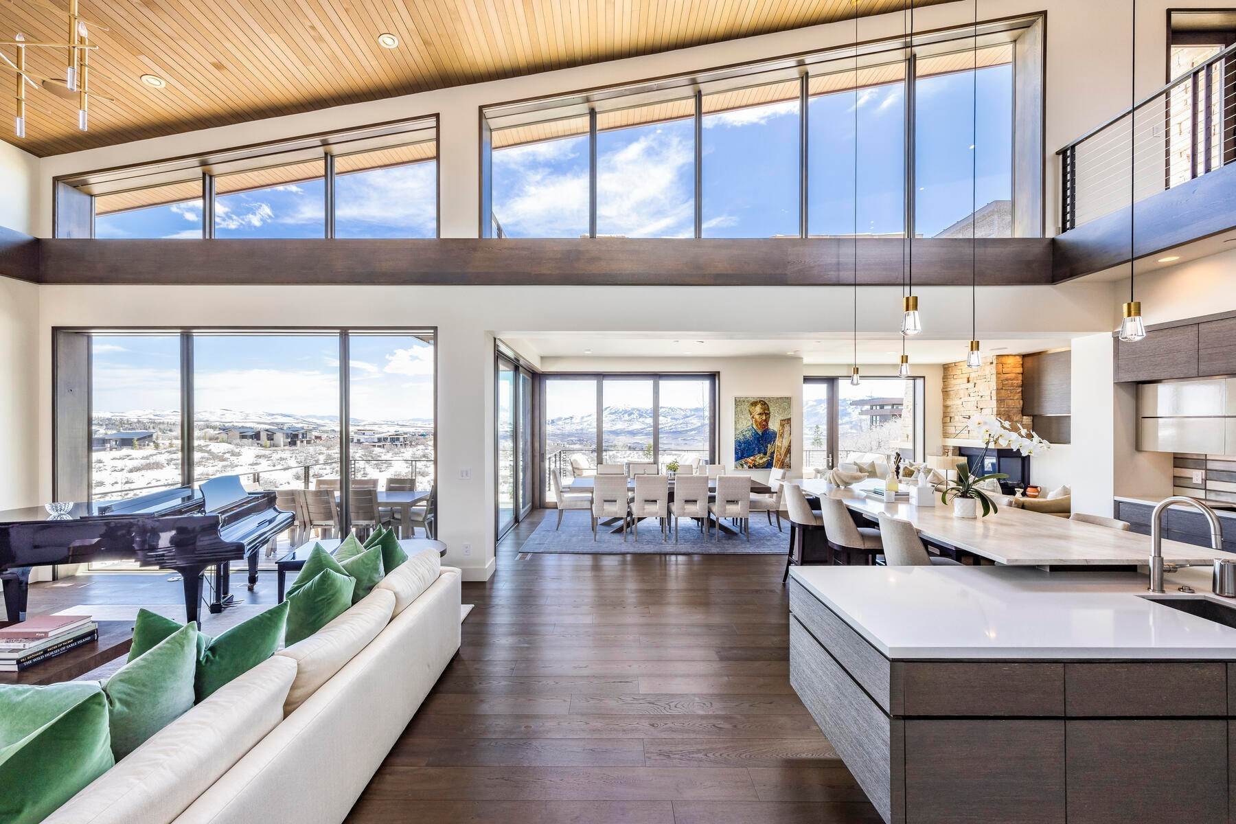 4. Single Family Homes for Sale at Top of the World Vistas and Luxury Amenities in Promontory Contemporary Home 8785 N Lookout Lane Park City, Utah 84098 United States