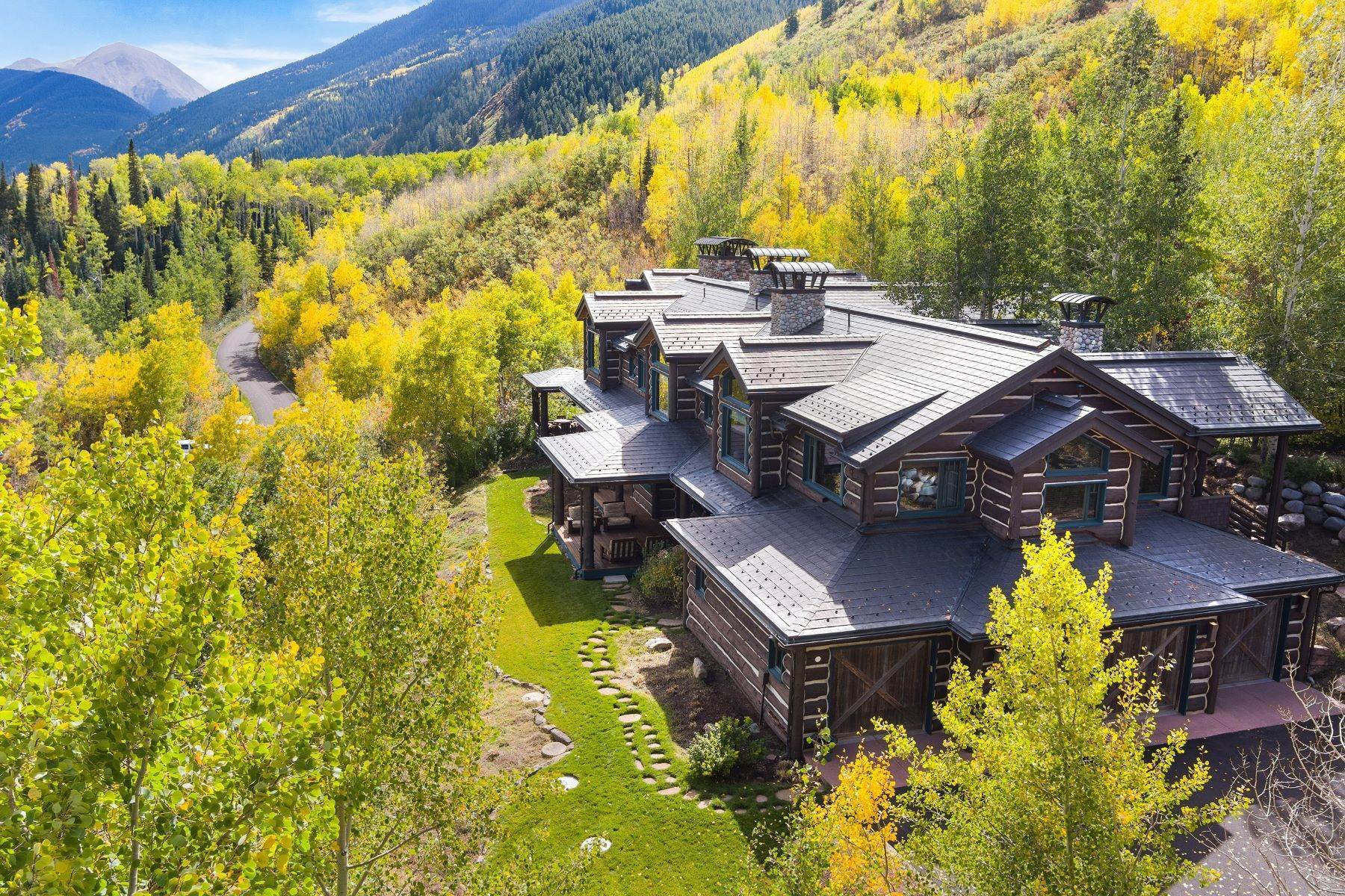 Single Family Homes for Sale at Timeless Colorado Lodge on 44 Private Acres 633 N Hayden Road Aspen, Colorado 81611 United States