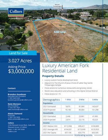 1. Land for Sale at Address Not Available American Fork, Utah 84003 United States