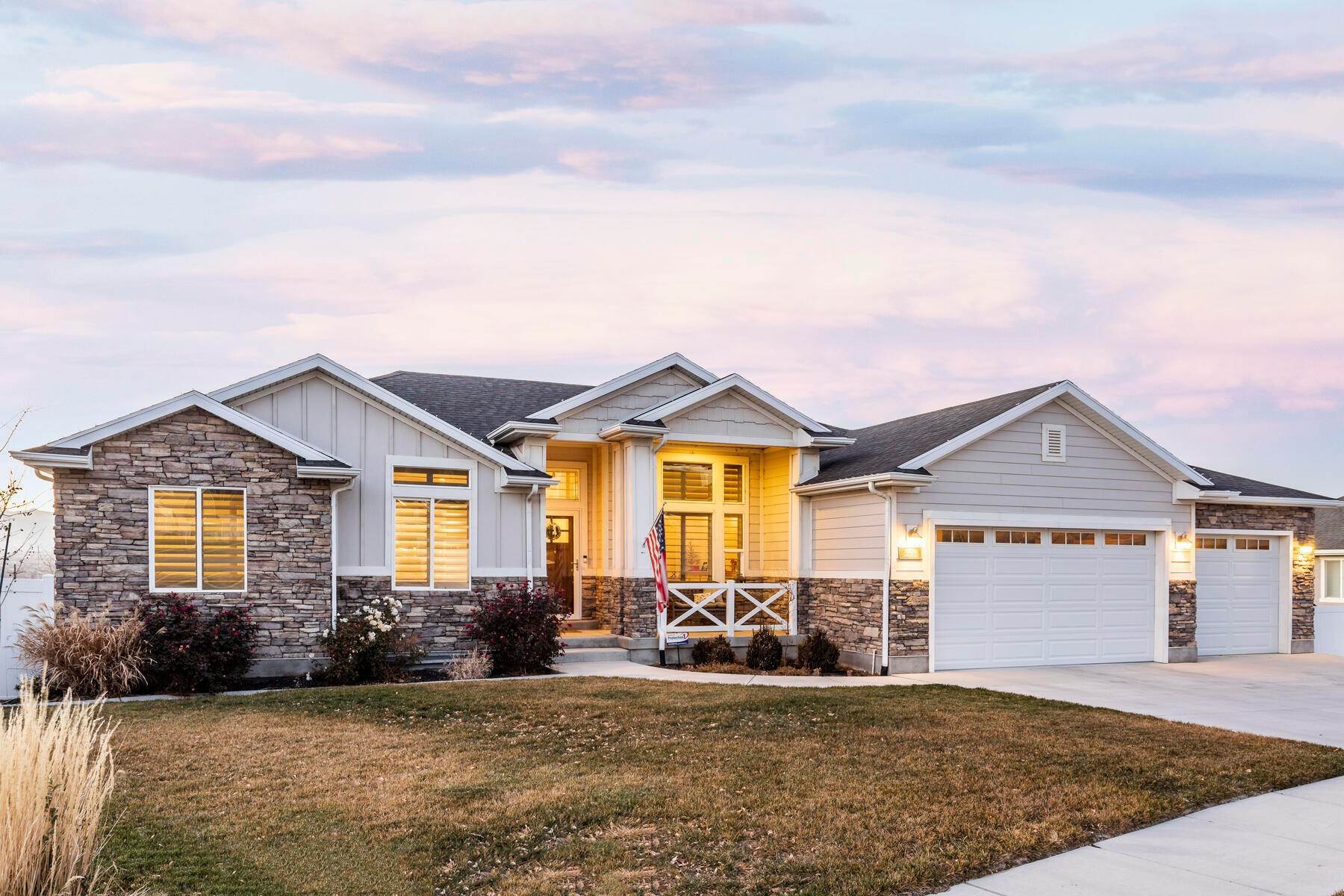 Single Family Homes for Sale at Enjoy Nightly Sunsets from this Newly Built Home 15096 S Rosslyn Cv Bluffdale, Utah 84065 United States