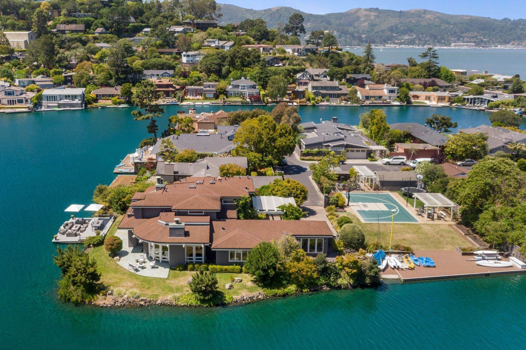 Single Family Homes for Sale at Iconic Gated Belvedere Lagoon Compound 14-16 Edgewater Road Belvedere, California 94920 United States