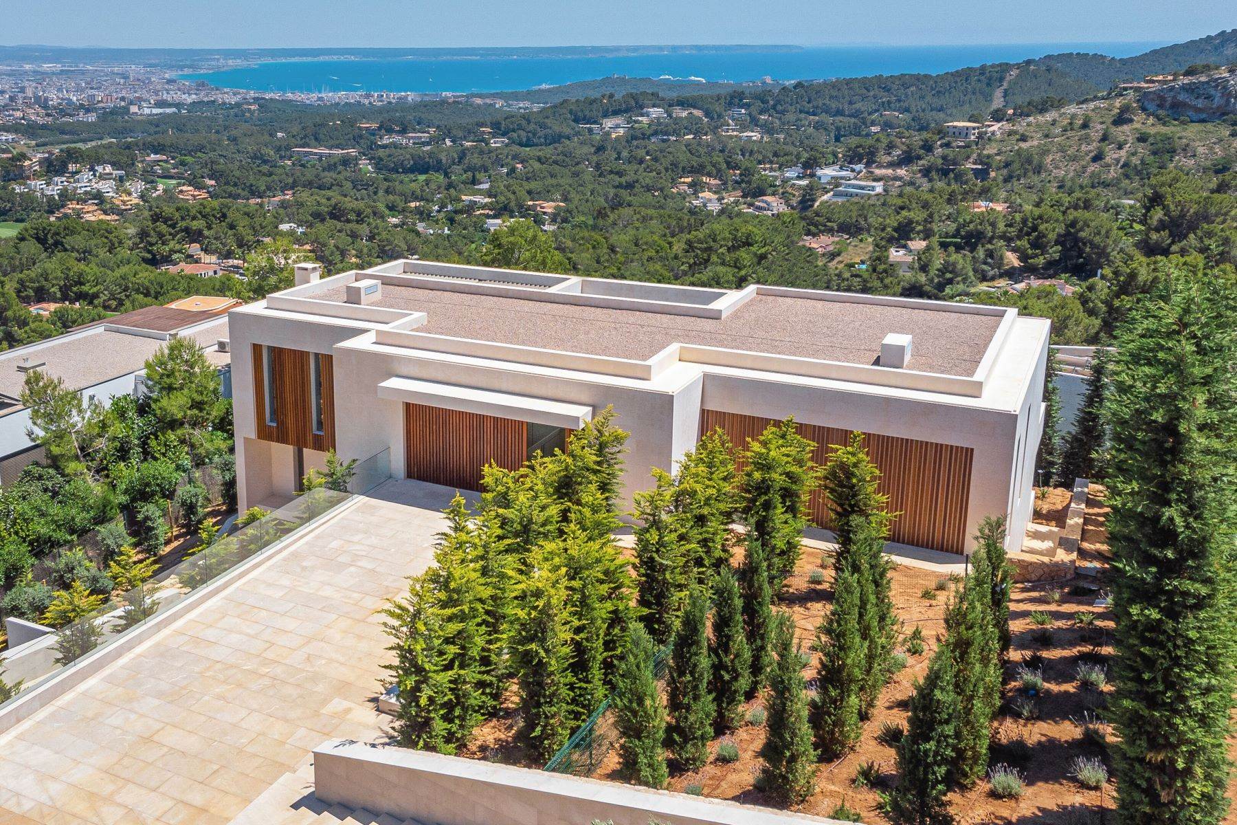 Single Family Homes for Sale at Contemporary villa with panoramic sea and cathedral views in Son Vida Palma De Mallorca, Balearic Islands 07013 Spain